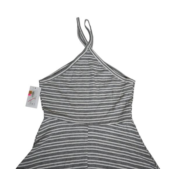 Everly Womens M Gray and White Halter A-Line Mini Dress NEW - Picture 5 of 8